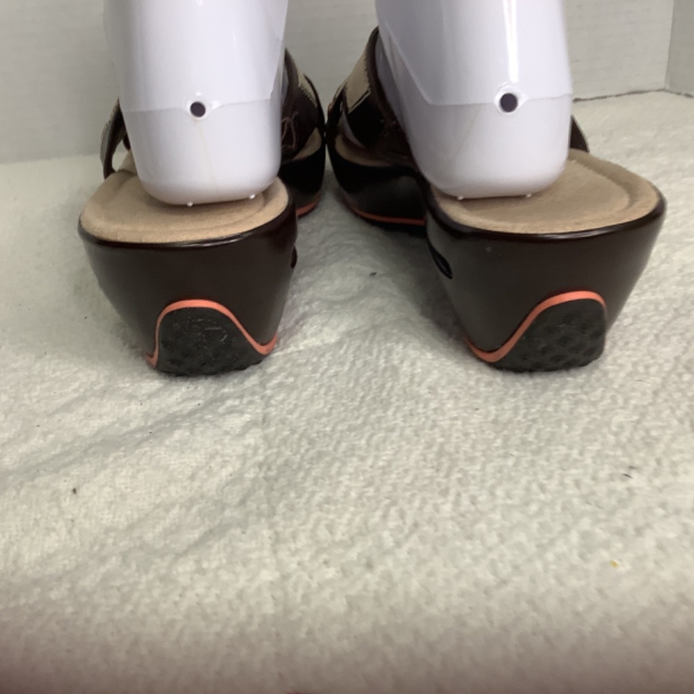 Cole Haan Nike air ladies cross‎ strap slides platform beige/copper - Picture 5 of 15